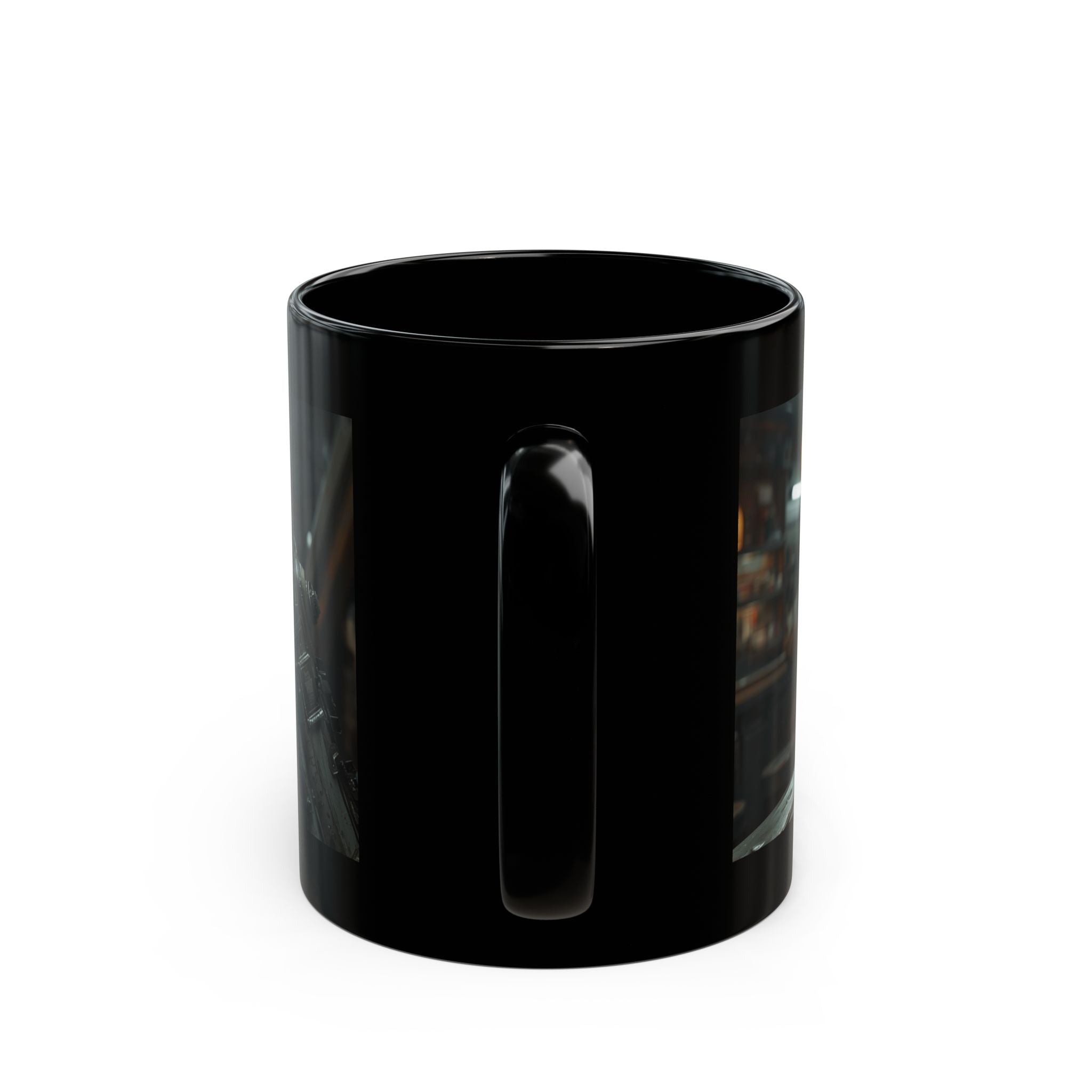 Funny Space Skeleton Coffee Quote Mug | Black Ceramic Coffee Cup
