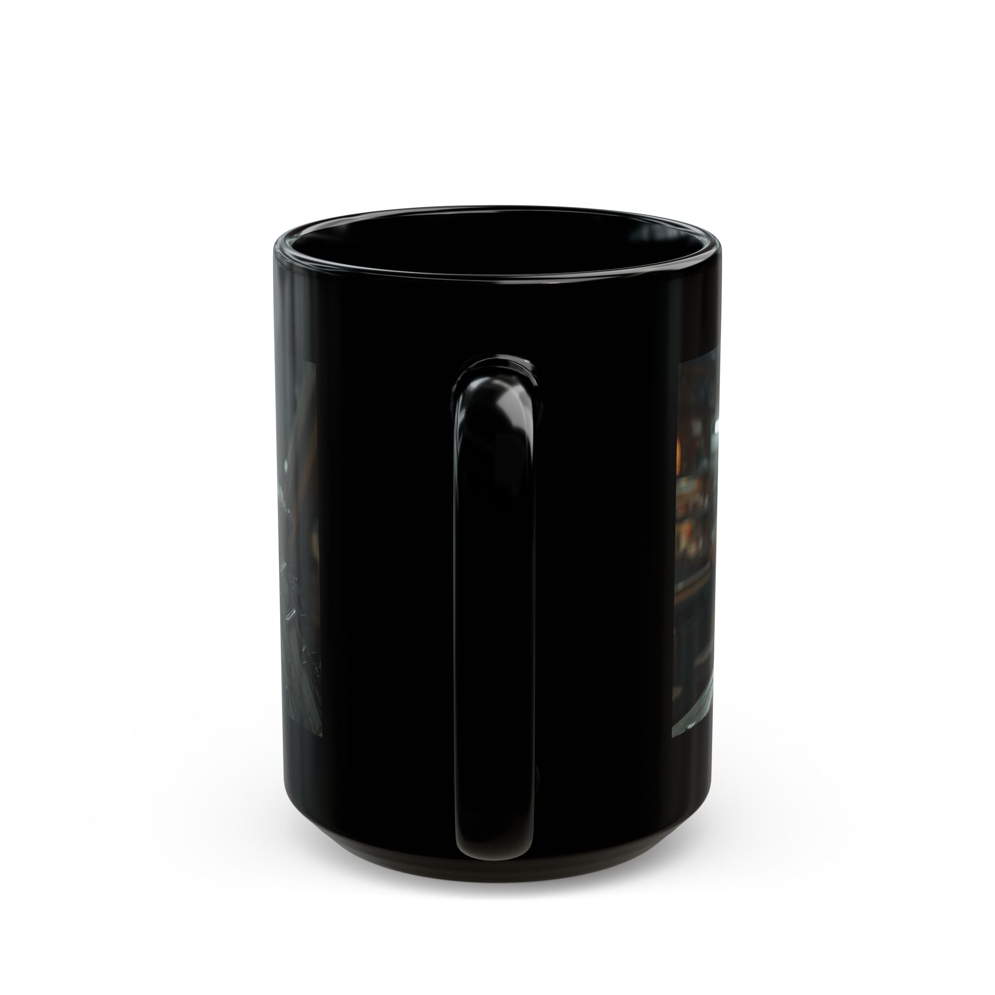 Funny Space Skeleton Coffee Quote Mug | Black Ceramic Coffee Cup