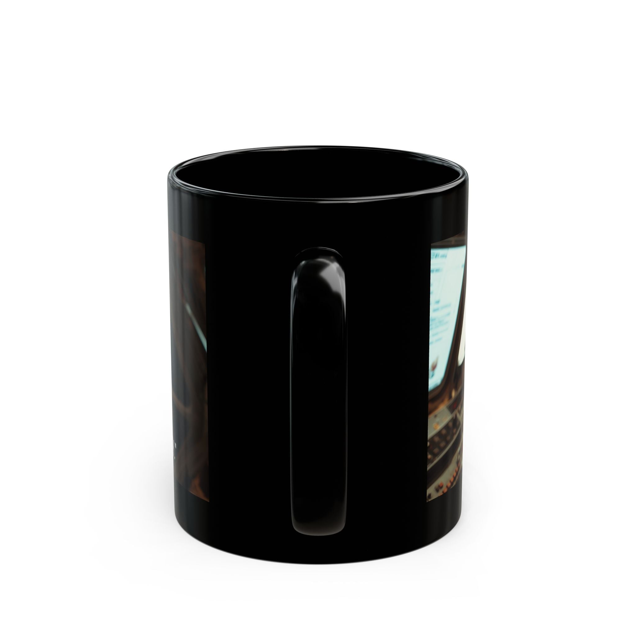 One Giant Leap for My Sanity Mug | Black Ceramic Coffee Mug